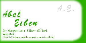 abel eiben business card